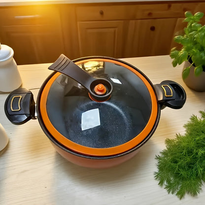 3QT Enameled Cast Iron Dutch Oven with Dual Handles, Fitted Lid and Three Color or Style Options