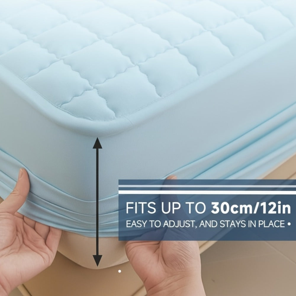 Mattress Protector Cover Soft Breathable Cooling Fitted Sheet Twin Full Queen King Deep Pocket Machine Washable Bed Cover for Home Hotel