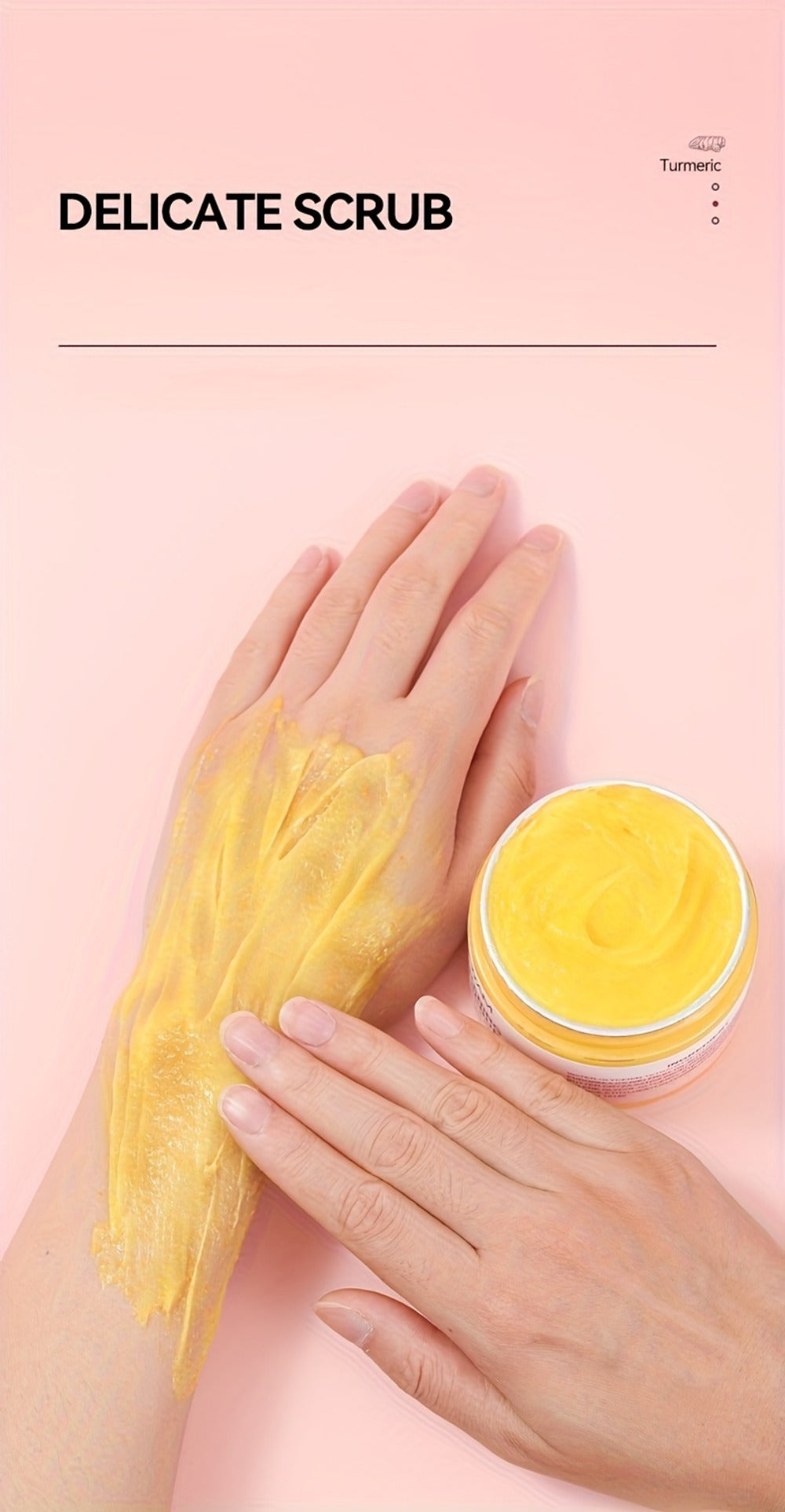 Glycolic Acid Bikini Area Scrub 150g, Kojic Acid & Turmeric Exfoliating Paste, Brightening Treatment
