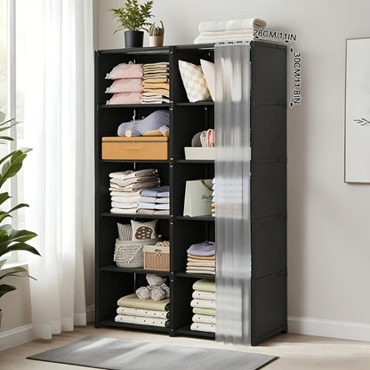 6-Tier Storage Rack Shelving Unit 15.75 Inch, Multi-Purpose Dust-Proof Organizer for Closet, Bedroom