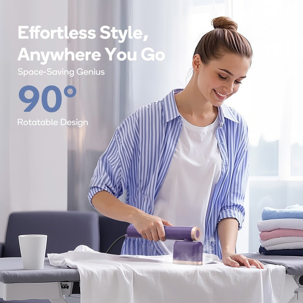 1200W Handheld Garment Steamer and Iron with 110–125V Label, Rest Pad and Three Color Options