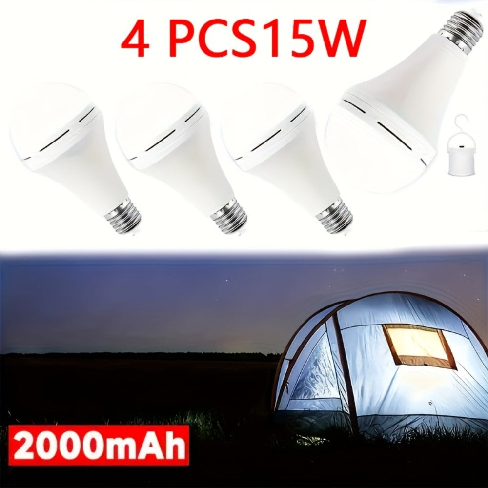 Emergency Light Bulb for Power Outages 2000mAh Rechargeable LED 6000K with Backup Battery, Auto-On Failure Detection