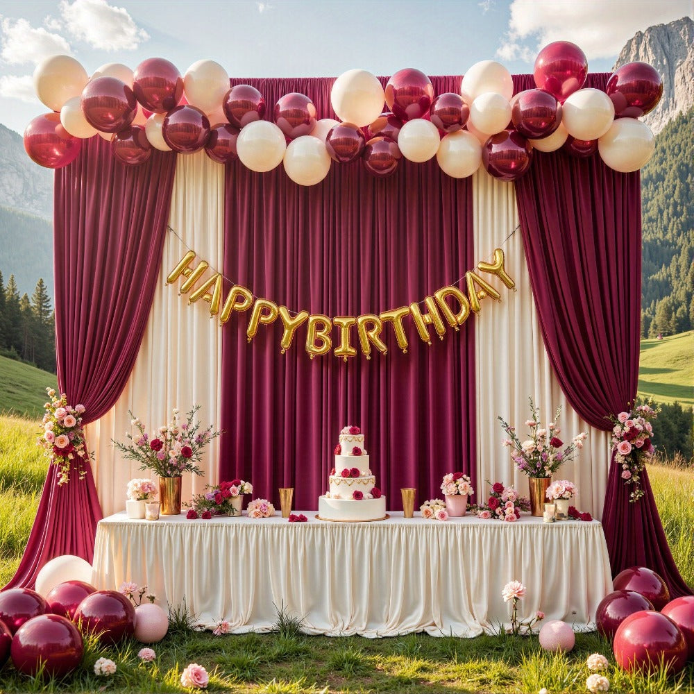 4-Pack 5x10ft Elegant Spandex Photography Backdrop | Wear-Resistant, Wrinkle-Free, Soft & Opaque Party Decoration Banners for Weddings