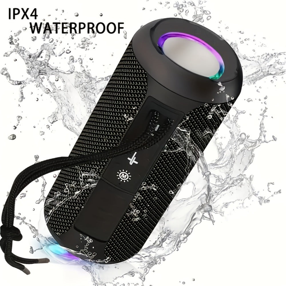 TG227 Portable Bluetooth Speaker with LED Breathing Light, TWS Stereo Sound, USB-C Rechargeable, Wireless Speaker for Outdoor Camping