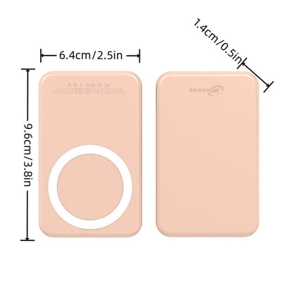 Power Bank Magnetic 5000mAh Mini with Wireless Charging, PD, QC3.0 and Eight Colors for Travel