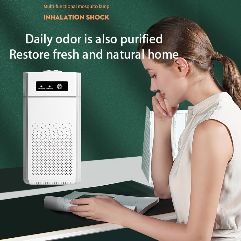 Air Purifiers for Bedroom with HEPA Filter, USB Power, Compact Desktop Form and White Finish for Bedroom or Office
