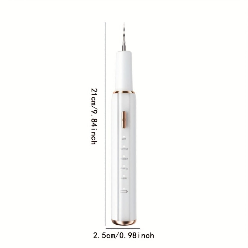 Electric Tooth Cleaner Tartar Remover Rechargeable – 5 Speed Modes, LED Light, USB Charging, 2 Replaceable Brush Heads