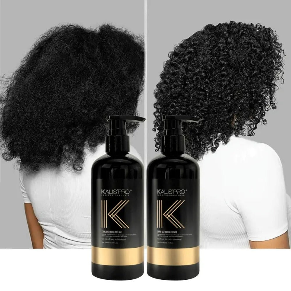Curl Defining Cream 300ml for Curly Wavy Coily Hair, Frizz Control, Hold, Antistatic Scalp-Safe Hair Styling Cream for Women and Men