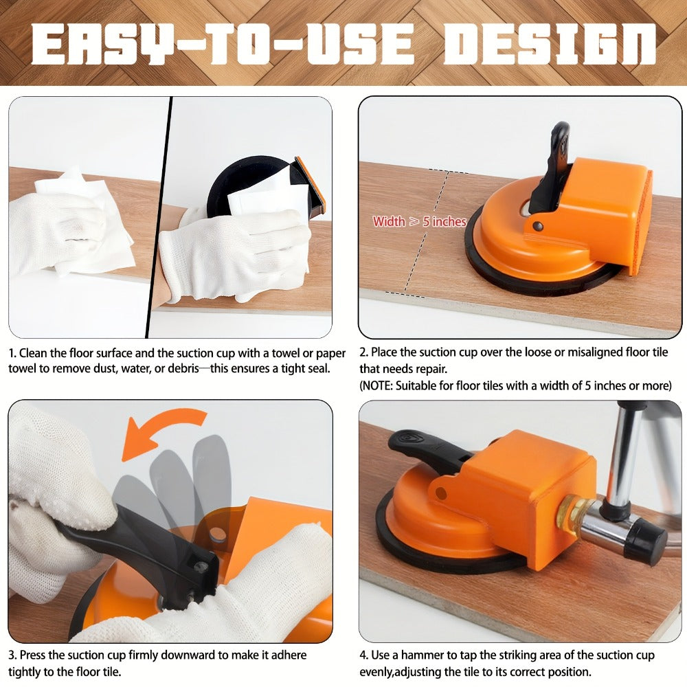 Floor Gap Fixer Tool with 4.84" Suction Cup, Laminate Floor Gap Tool Kit for Vinyl Plank Hardwood Floors
