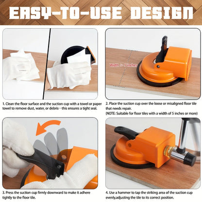 Floor Gap Fixer Tool with 4.84" Suction Cup, Laminate Floor Gap Tool Kit for Vinyl Plank Hardwood Floors