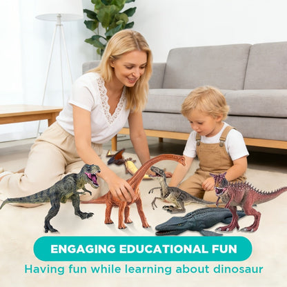 Jumbo Dinosaur Toys Set of 6, Realistic Large Dinosaur Figures for Kids, Dino World Playset for Boys & Girls Ages 3+
