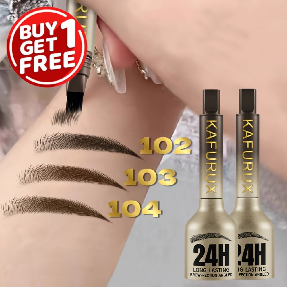 Eyebrow Powder Pencil 2pcs Set, Waterproof Sweatproof Brow Makeup with Setting Formula, Natural Defined Look