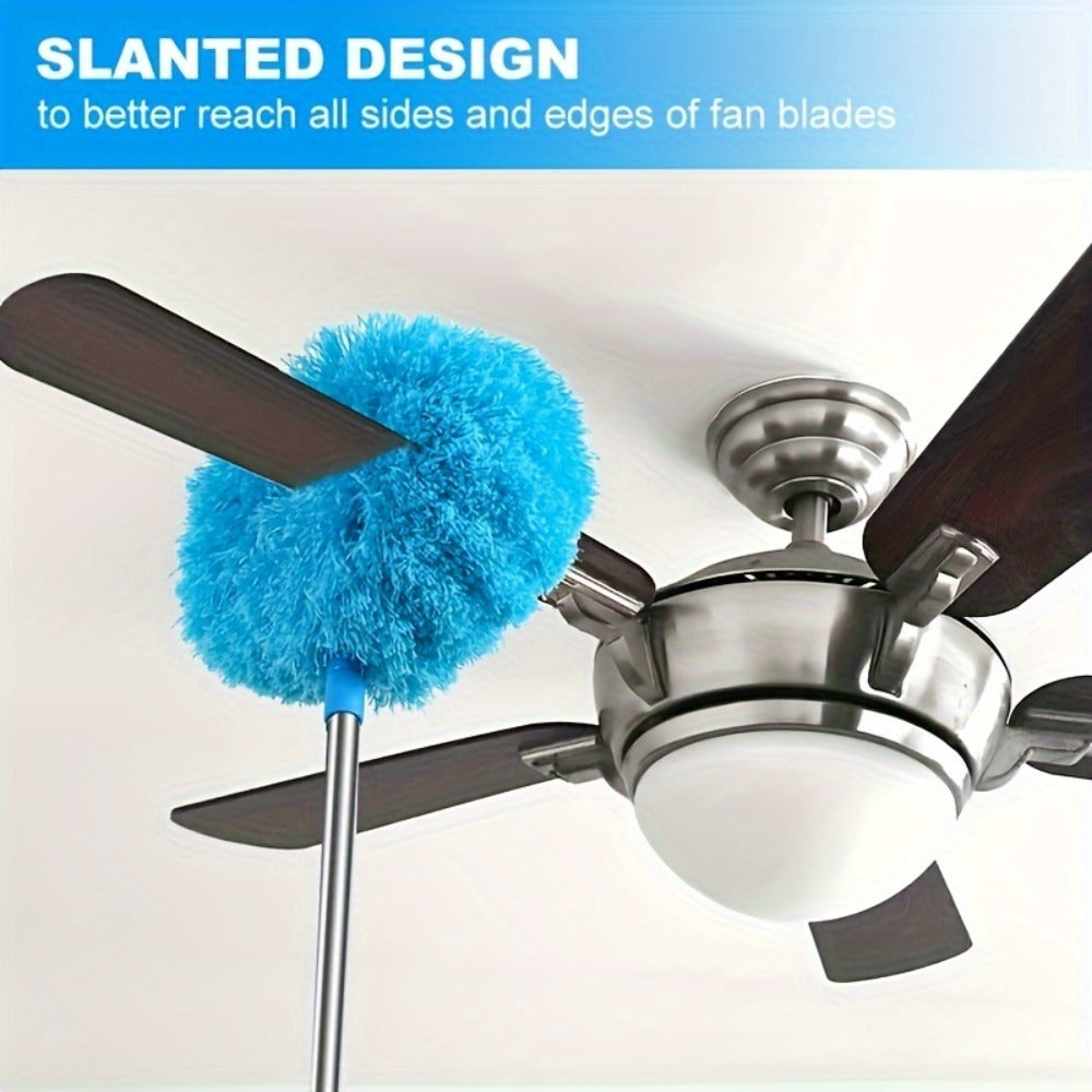 Ceiling Fan Cleaner Brush with Extension Rod – Detachable Washable Ultra-Fine Microfiber Duster for High Ceilings, Fans, Furniture & Cars