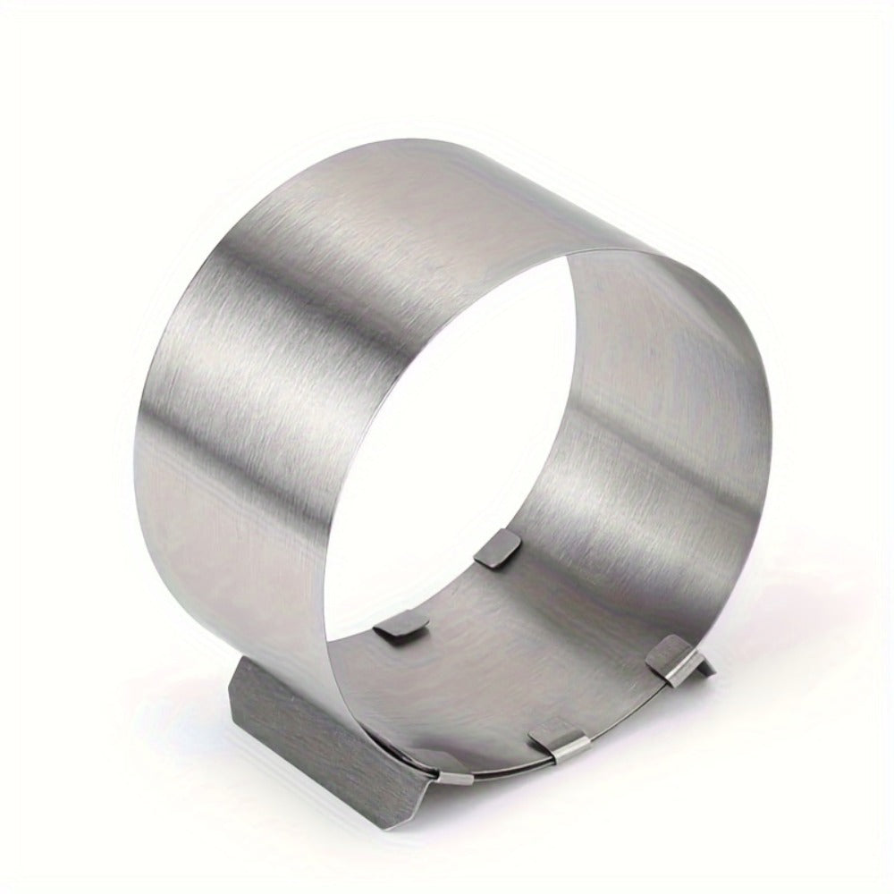 Adjustable Stainless Steel Cake Ring Mold 2-Pack, Retractable Round Mousse Cake Ring 6.3" to 11.8" Diameter