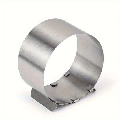 Adjustable Stainless Steel Cake Ring Mold 2-Pack, Retractable Round Mousse Cake Ring 6.3" to 11.8" Diameter