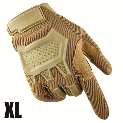 Tactical Gloves with Knuckle Guards – Knit Half Finger Outdoor Gloves for Airsoft Shooting Hunting Operations, Men Women, Sizes M / L / XL
