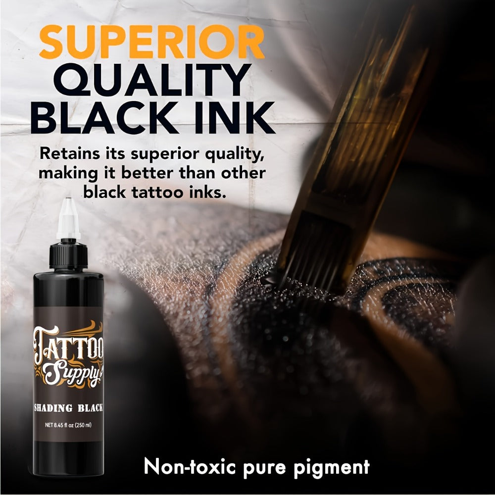 Tattoo Ink Neebol Lining and Shading Black Bottle Options in 100ml or 250ml with Four with Item-Specific Color, Capacity and Bottle Choices