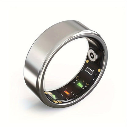 Smart Ring with Health Tracking & Charging Case – Step Count Calorie & Sleep Monitor | Long Battery | iOS & Android | Sizes #7–13 | Black