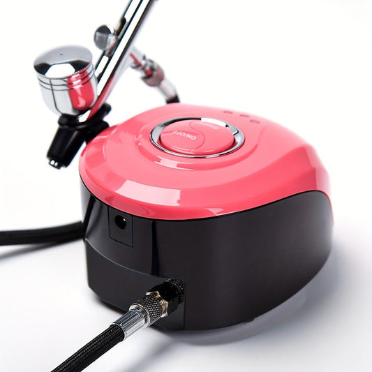 Mini Air Compressor and Airbrush Kit with White or Red 19B Model Options and 120 x 90 x 70 mm Pictured Base