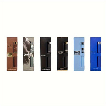 Men's Travel Cologne Gift Set 6-Pack 1.18 oz Each - 6 Distinct EDP Fragrances Sampler for Bath Time, Home Spa and Personal Care