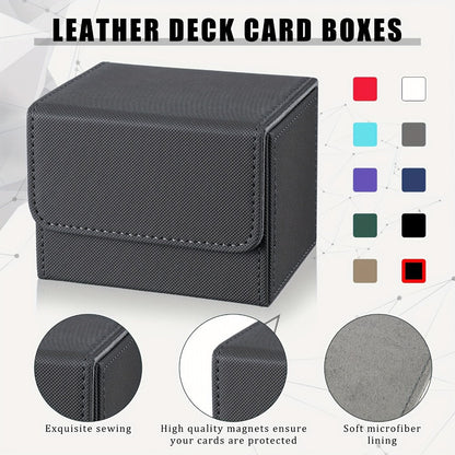 TCG Magnetic Deck Box 10 Pack – 100+ Card Capacity Storage Cases for MTG, Pokemon & Yu-Gi-Oh, 10 Vibrant Colors