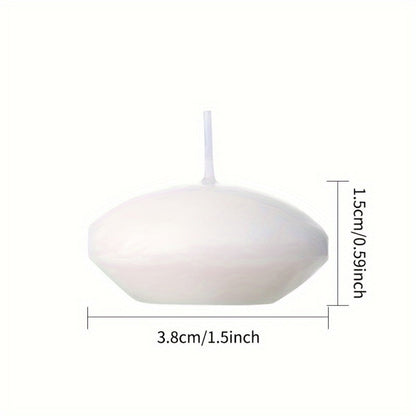 Floating Candles White Set of 42, 1.5 Inch Small Pool Candles, 4- Burn, Wedding Centerpiece, Pool Party