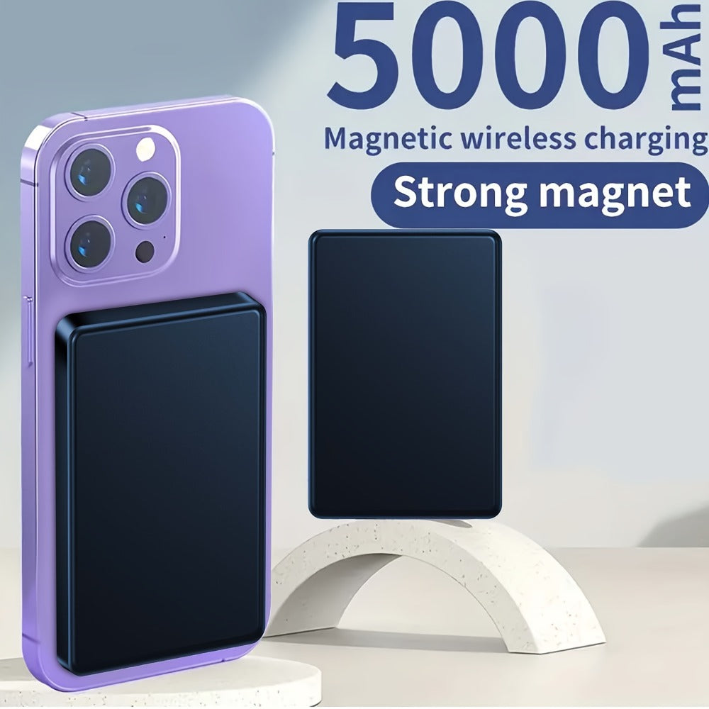 MagSafe Compatible Magnetic Power Bank 5000mAh Ultra Slim 20W Fast Charging, Portable Charger for iPhone 17 16 15 14 13 12