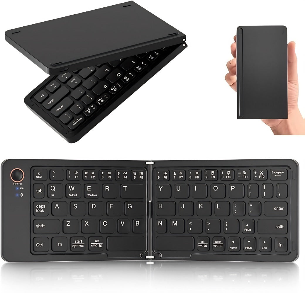 7.3mm Ultra-Slim Magnetic Wireless Keyboard Rechargeable Foldable Compact Bluetooth Keyboard for an Everyday Personal Care Routine