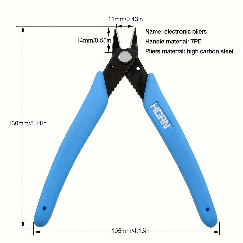 Five-Inch Flush Cut Wire Cutters with Blue Handles and 5- or 10-Piece Checkout Options for Fine Wire Work