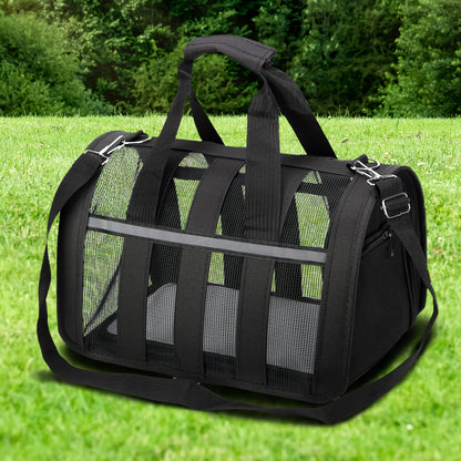 Foldable Pet Carrier Bag Breathable Mesh – Portable Soft Sided Tote for Cats & Small Dogs, Collapsible Travel Handbag, S/M/L, 7 Colors