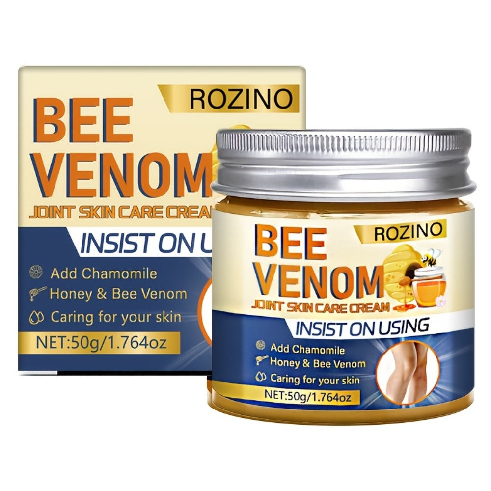 Bee Venom Cream for Joint & Skin Care 3 Pcs 50g Each – Moisturizing Brightening Body Cream with Vitamin C for Dry Rough Skin on Arms Legs