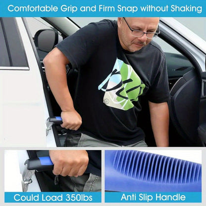 Car Door Grab Bar – Portable Vehicle Support Handle for Seniors & Handicapped, Sit-to-Stand Assist, Auto Cane Grab Bar Supports Up to 450