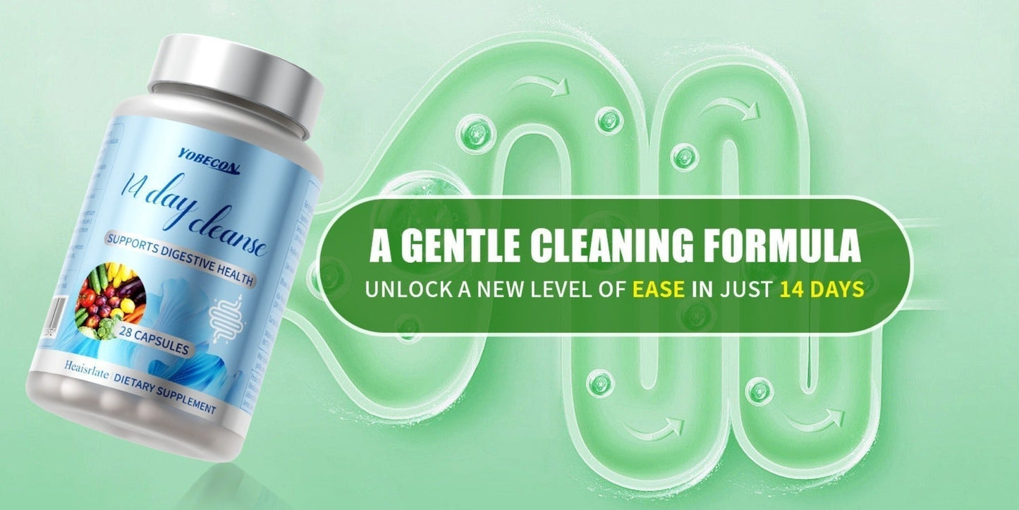 Colon Cleanse Capsules with Senna Leaf, Psyllium Husk & MCT Oil, 14-Day Advanced Gut Detox & Digestive Support Formula