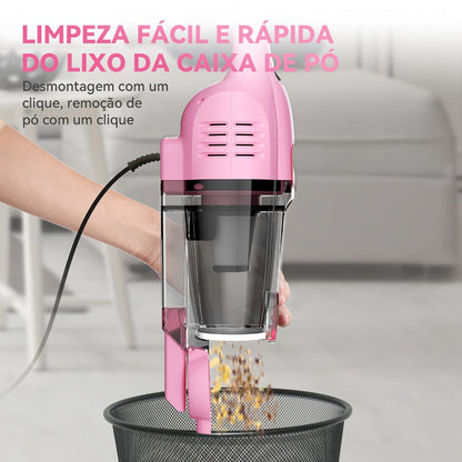 Corded Stick Vacuum Cleaner 20KPa 600W Motor 2-in-1 Bagless Upright Handheld Vacuum 0.8L Dustbin for Hard Floor Pet Hair Carpet Car Stairs