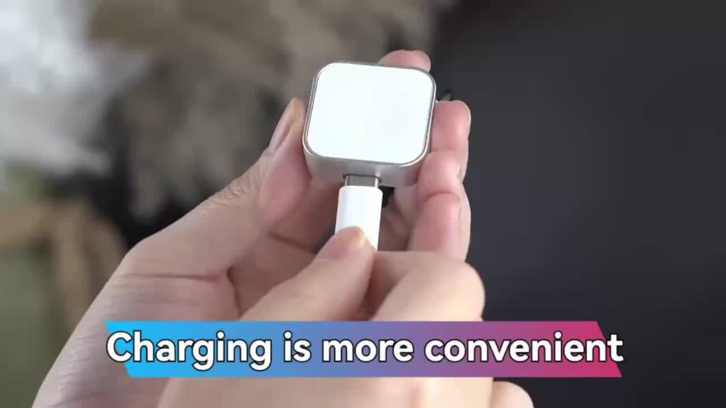 Portable Watch Charging Case with Carabiner, Square Magnetic Cradle and Six Color Checkout Options
