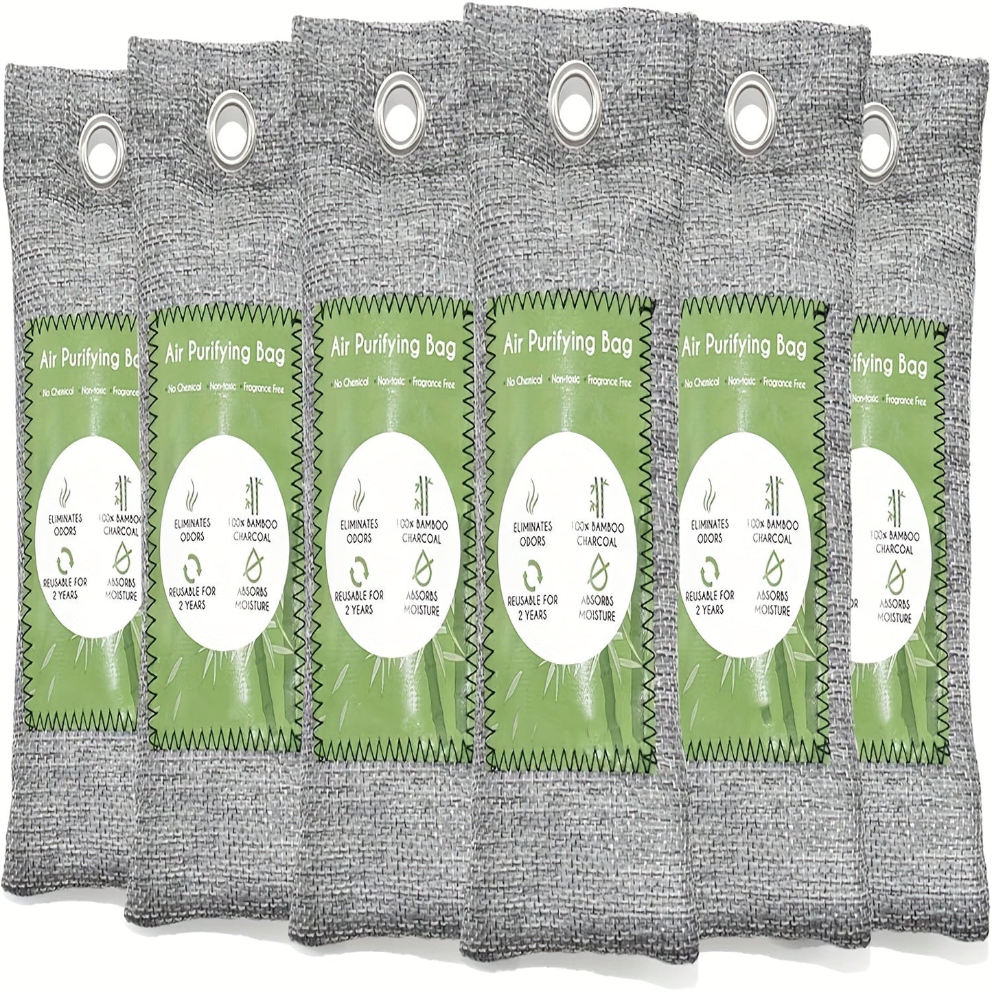 Bamboo Charcoal Air Purifying Bags Odor Absorber & Moisture Absorber Natural Activated for Entryways, Bedrooms and Living Spaces