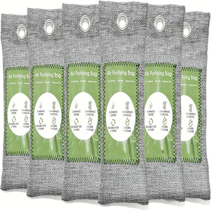 Bamboo Charcoal Air Purifying Bags Odor Absorber & Moisture Absorber Natural Activated for Entryways, Bedrooms and Living Spaces