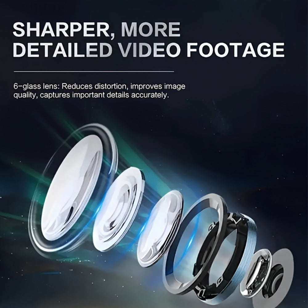 1080P Dash Cam with Night Vision & Loop Recording – 2.2" Car DVR Camera, Suction Cup Mount, Single Lens, No SD Card Required