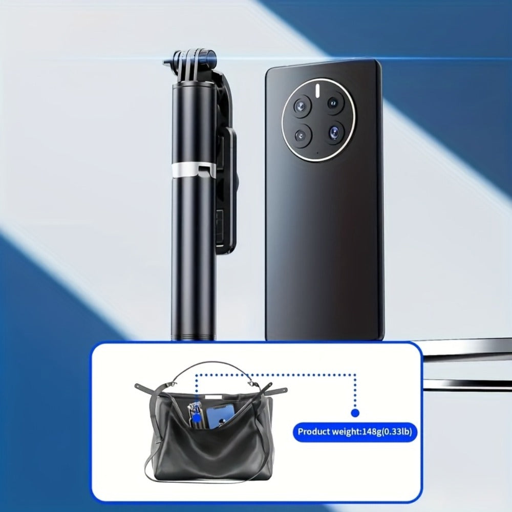 360° Rotating Selfie Stick Tripod 40 Inch Retractable Floor Stand with Wireless Remote & Anti-Shake Base