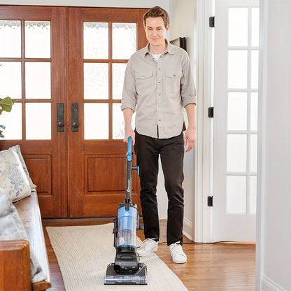 Bagless Upright Vacuum 1150W Cyclone Filtration Large Dust Cup 17ft Cord Corded Floor Cleaner for Entryways, Bedrooms and Living Spaces