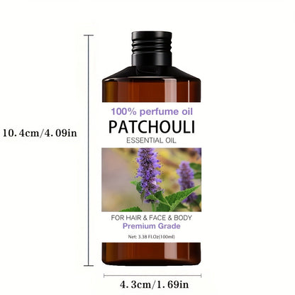 Essential Oil for Diffuser, Patchouli Earthy Woody Aroma in 52ml Bottle for Diluted Topical, Diffuser and Humidifier Use