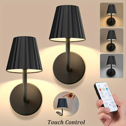 LED Wall Sconce Touch Dimmable Remote Control USB Powered Battery Backup 3 Color Temperatures for Entryways, Bedrooms and Living Spaces