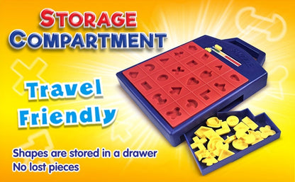Shape Puzzle Pop-Up Board Game for Kids, Interactive Timer Matching Game with 3 Difficulty Levels