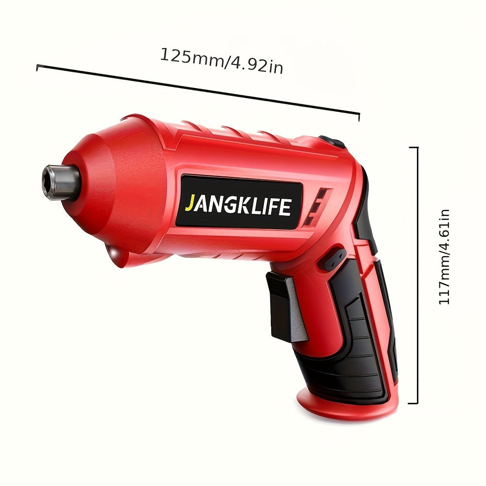 Electric Screwdriver Set 16pcs, 90° Rotatable Foldable Cordless Screwdriver Kit with 1200mAh Rechargeable Battery & Bits
