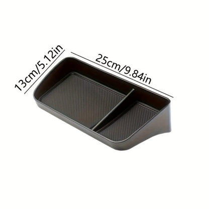 Car Dashboard Non-Slip Tray Organizer – Rubber Base Open Front Holder for Phone Keys Coins Cards, Universal Anti-Slip Car Dash Storage Tray