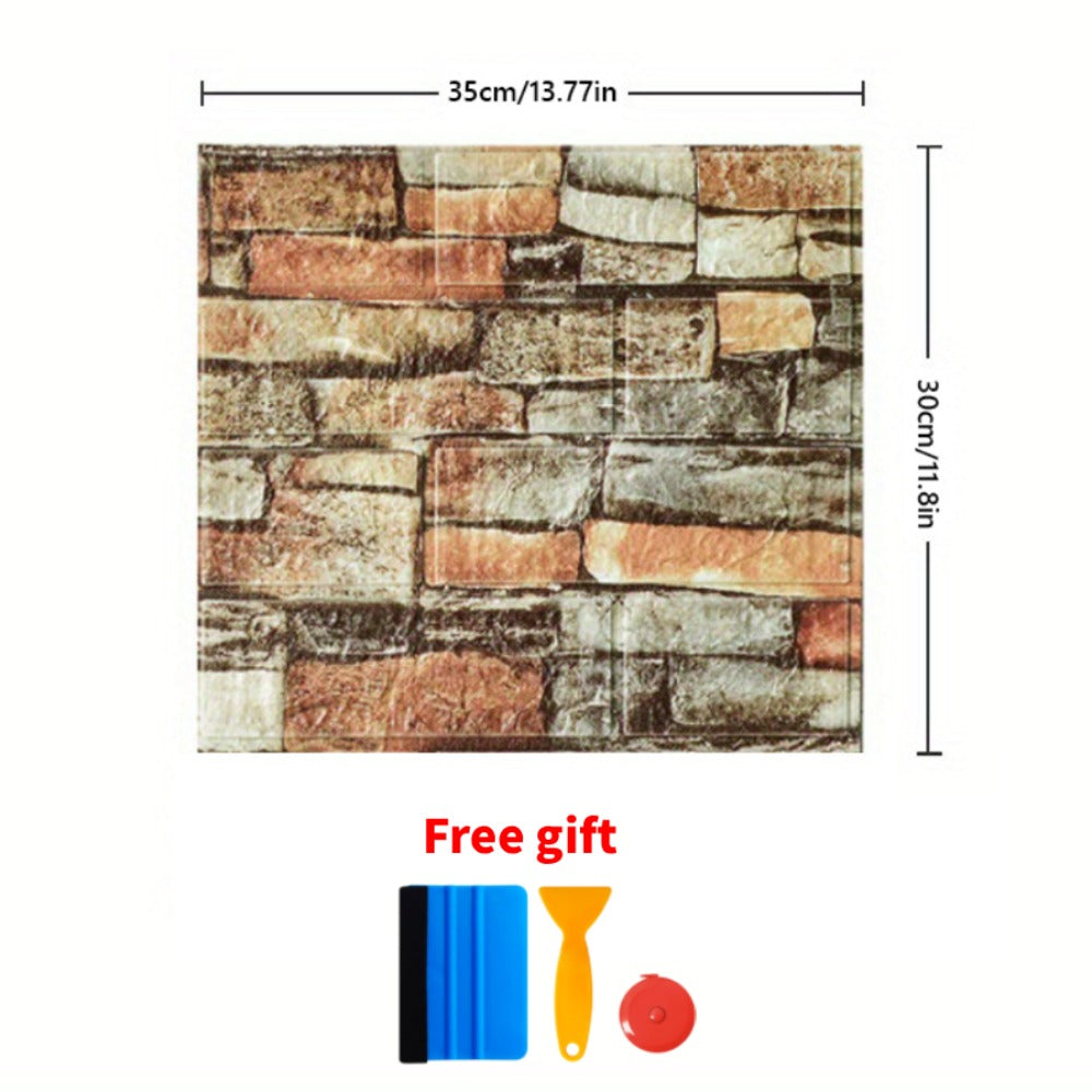 3D Peel and Stick Wood Grain Wallpaper Panels 50/100pcs – Self-Adhesive PVC Foam Wall Tiles