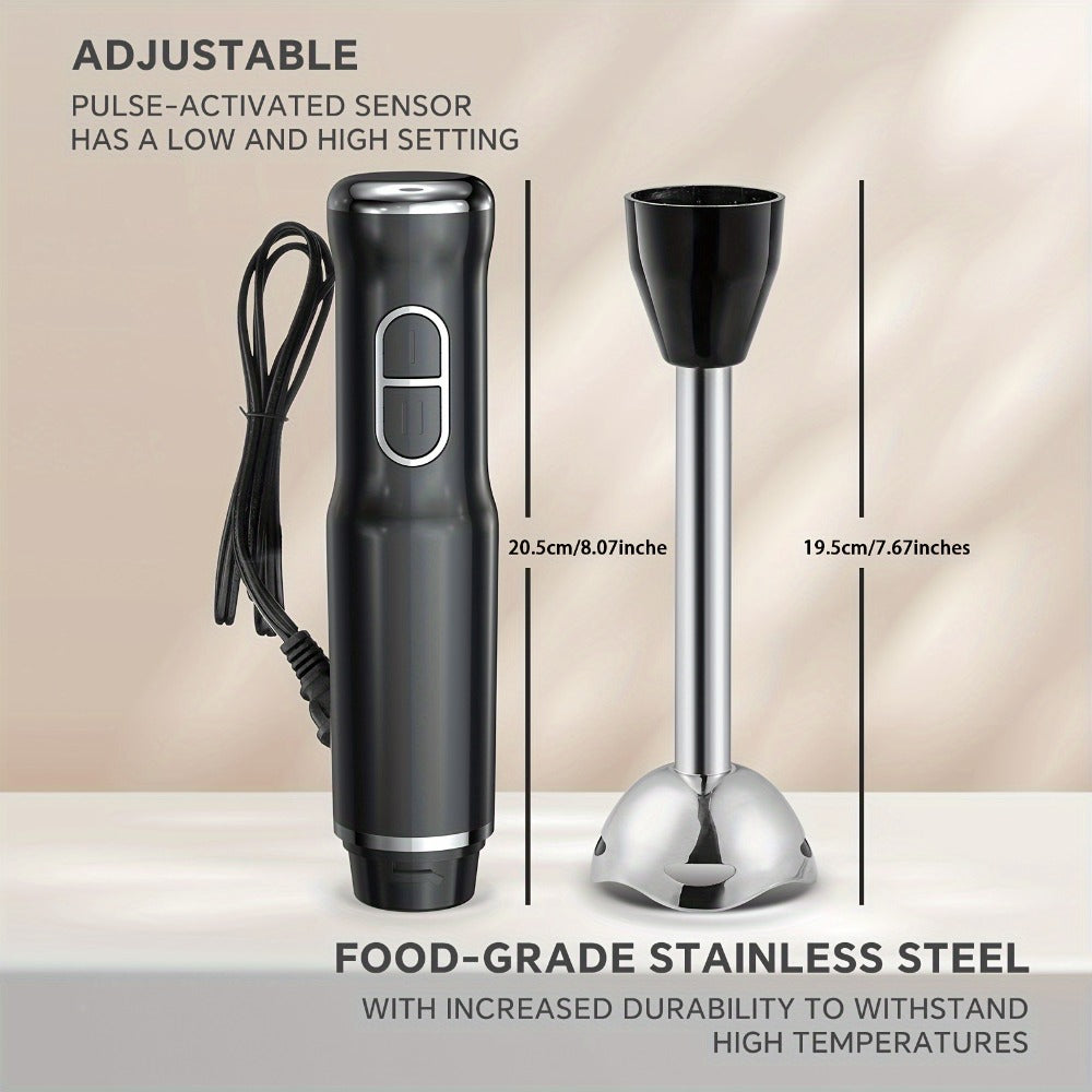 Corded Immersion Blender with Stainless-Steel-Look Blending Head, Two Controls and 38cm Height