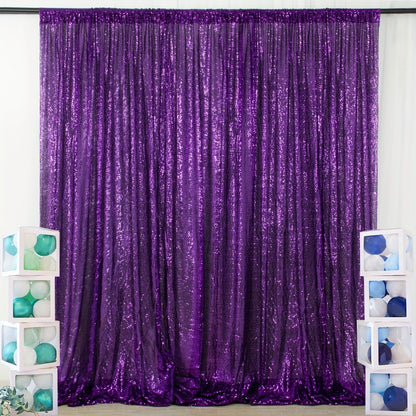 Sequin Backdrop Curtain for Party Wedding – 4x8ft Shimmering Glitter Curtain for Birthday Photo Booth Stage Decoration, Easy Hang
