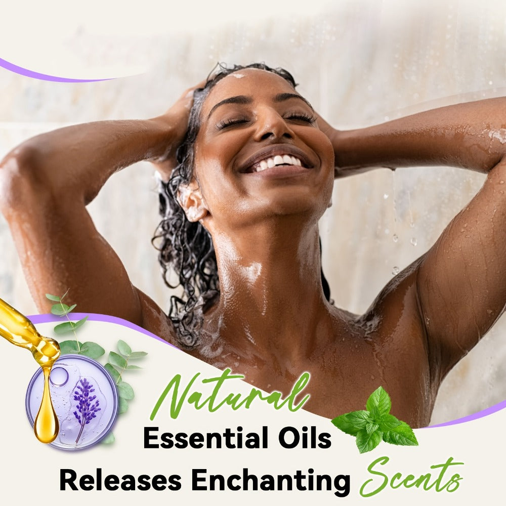 Shower Steamers Gift Set 6 Pcs Individually Wrapped – Natural Essential Oil Aromatherapy, for Bath Time, Home Spa and Personal Care