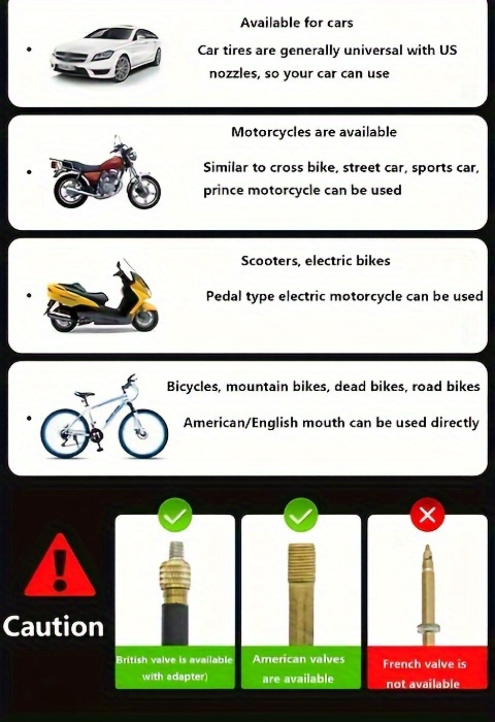 LED Tire Valve Stem Light Sets in 4-, 8- or 16-Piece Blue, Green, Red, Mixed and Skull-Top Configurations